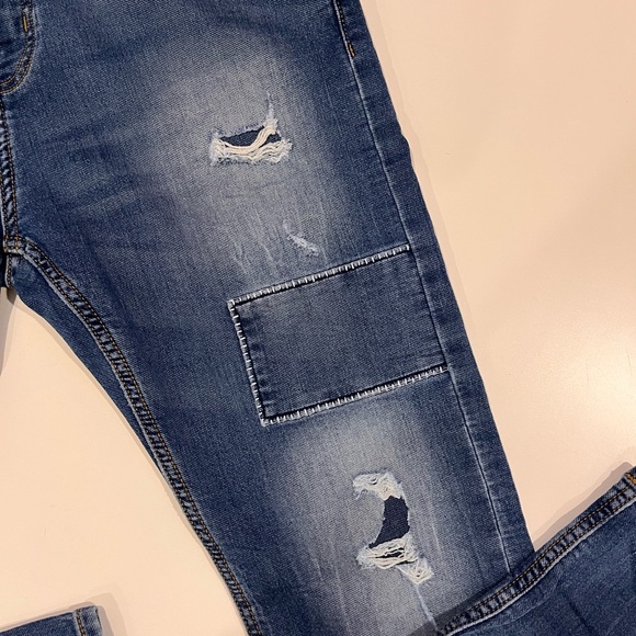 Distressed Patchwork Denim - Picture 2 of 7